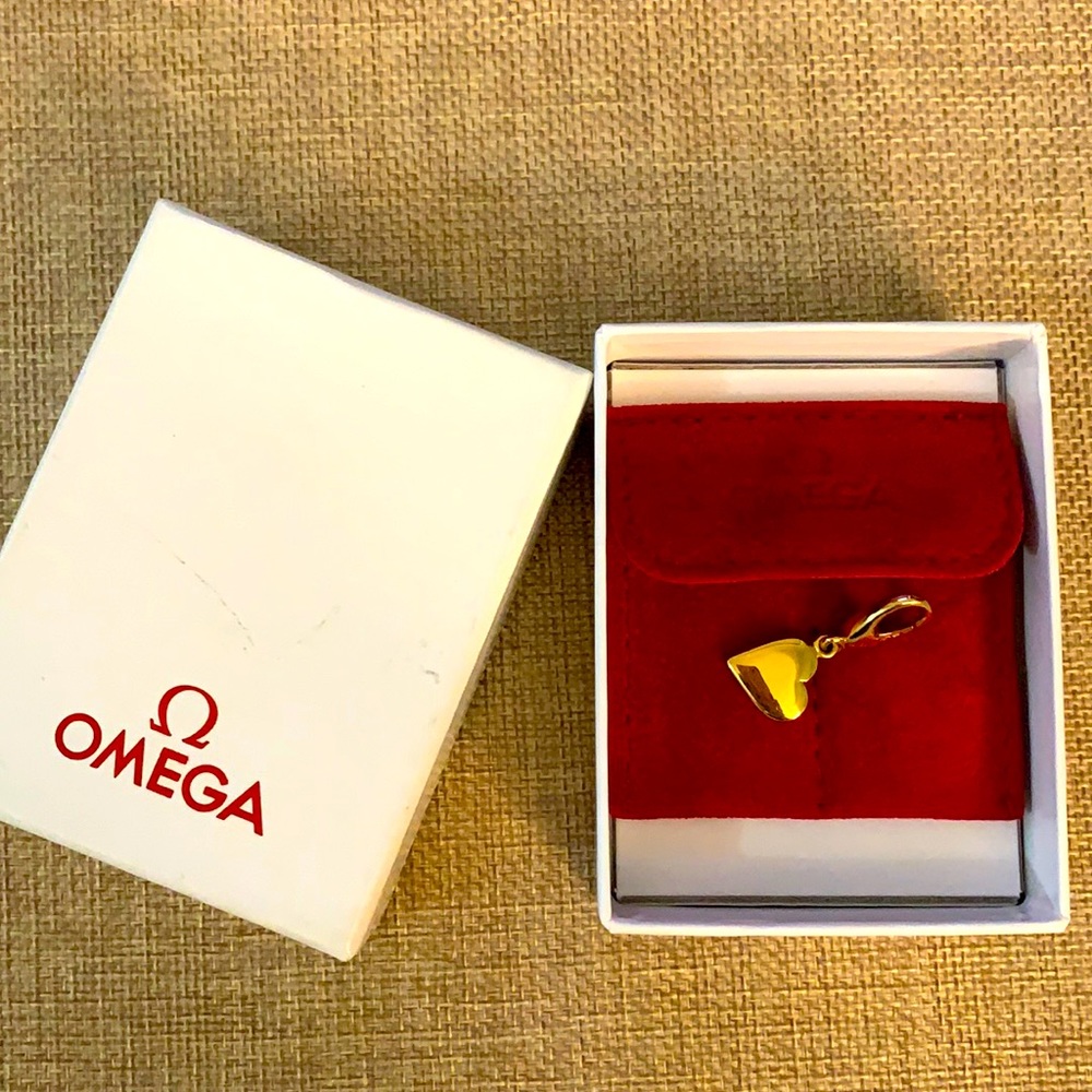 VINTAGE & Authentic Omega 14K Gold Heart Pendant